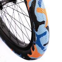 Cult 2024 Gateway BMX Bike - Orange With Black Parts And Blue / Orange Camo Tyres 20.5" Vans Waffle Tyre | Backyard UK BMX Shop Hastings