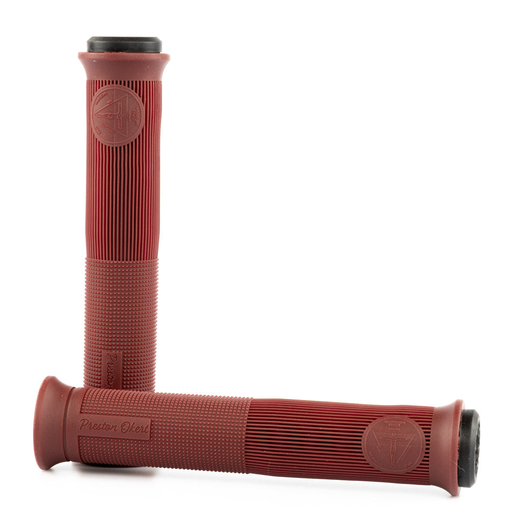 Cult Purgatory Preston Okert Grips - Ox Blood Red