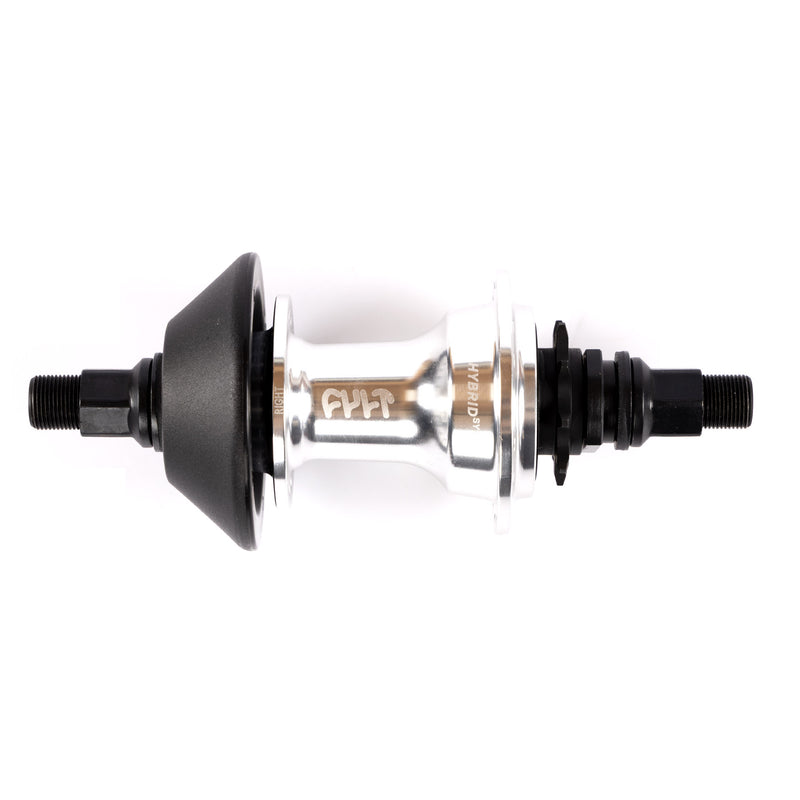 Cult LHD Hybrid Hub - Polished Silver 9 Tooth