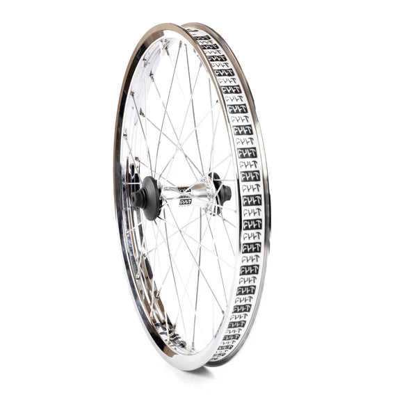 Cult Crew V2 Front Wheel With Guards - Chrome 10mm (3/8") - FACTORY SECONDS
