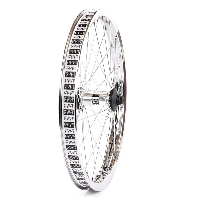 Cult Crew V2 Front Wheel With Guards - Chrome 10mm (3/8")