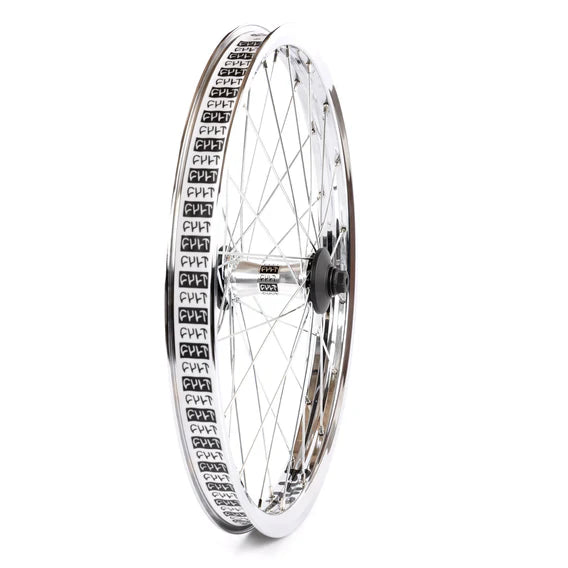 Cult Crew V2 Front Wheel With Guards - Chrome 10mm (3/8") - FACTORY SECONDS