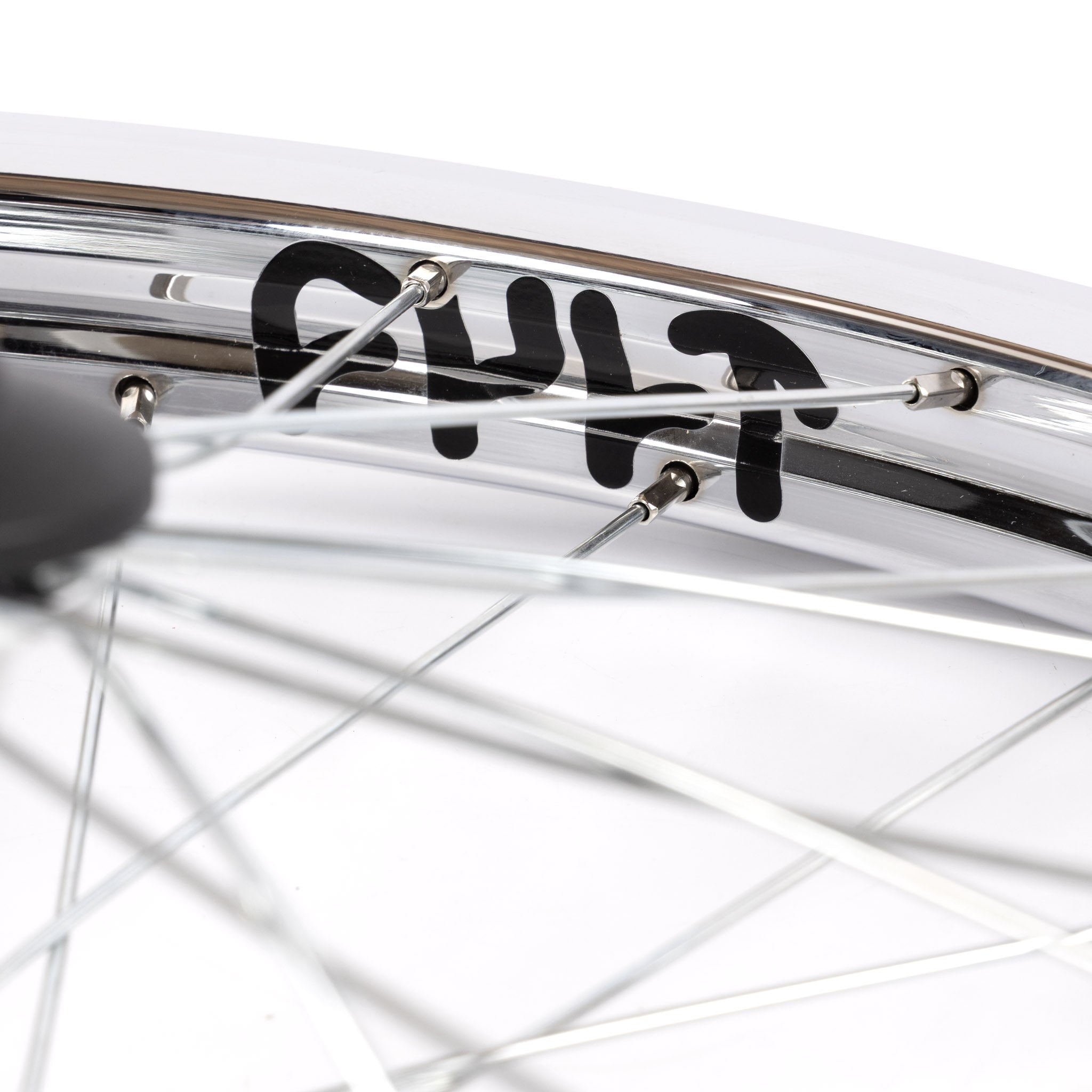 Cult Crew V2 Front Wheel With Guards - Chrome 10mm (3/8