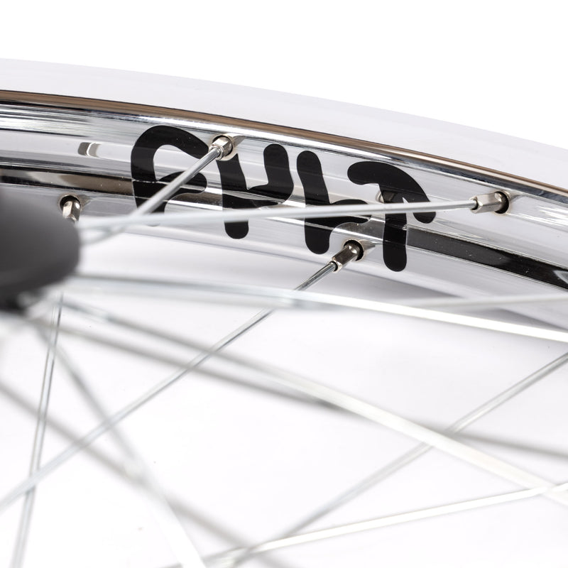 Cult Crew V2 Front Wheel With Guards - Chrome 10mm (3/8")