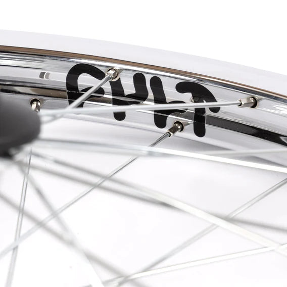 Cult Crew V2 Front Wheel With Guards - Chrome 10mm (3/8") - FACTORY SECONDS