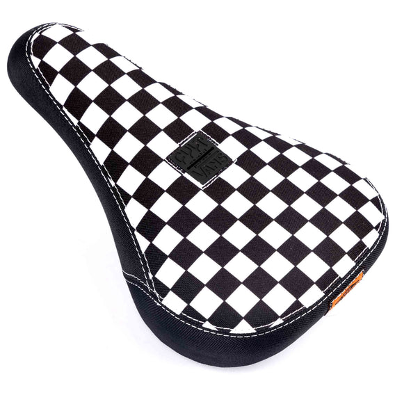 Cult X Vans Slip On Padded Pivotal Seat - Checkered top angle with bumper