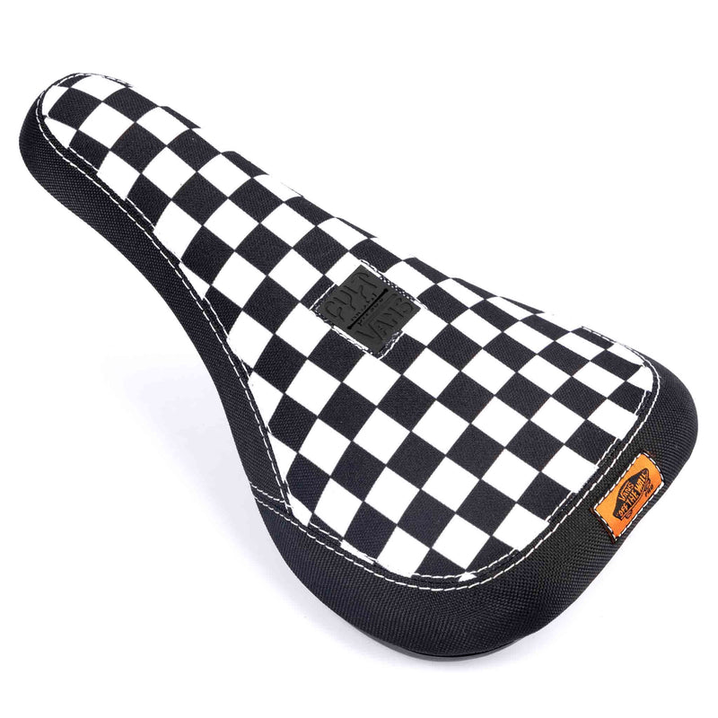 Cult X Vans Slip On Slim Pivotal Seat - Checkered top angled with bumper