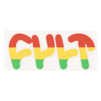 Cult Thick Logo Die Cut Sticker - Rasta