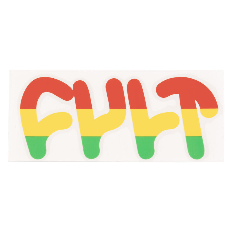 Cult Thick Logo Die Cut Sticker - Rasta
