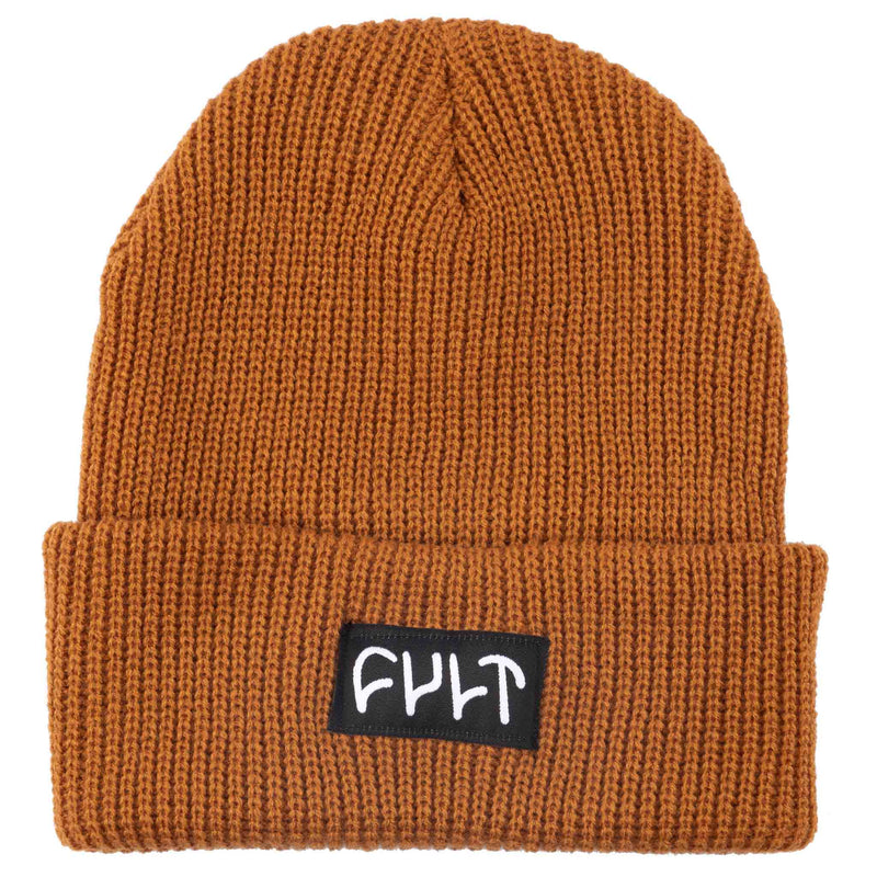 Cult Witness Ribbed Beanie - Burnt Orange