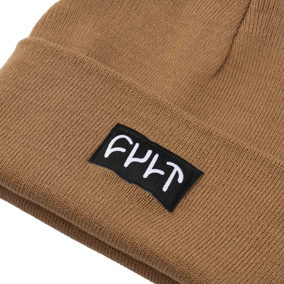 Cult Witness Tight Knit Beanie - Camel tag