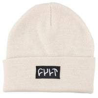 Cult Witness Tight Knit Beanie - White