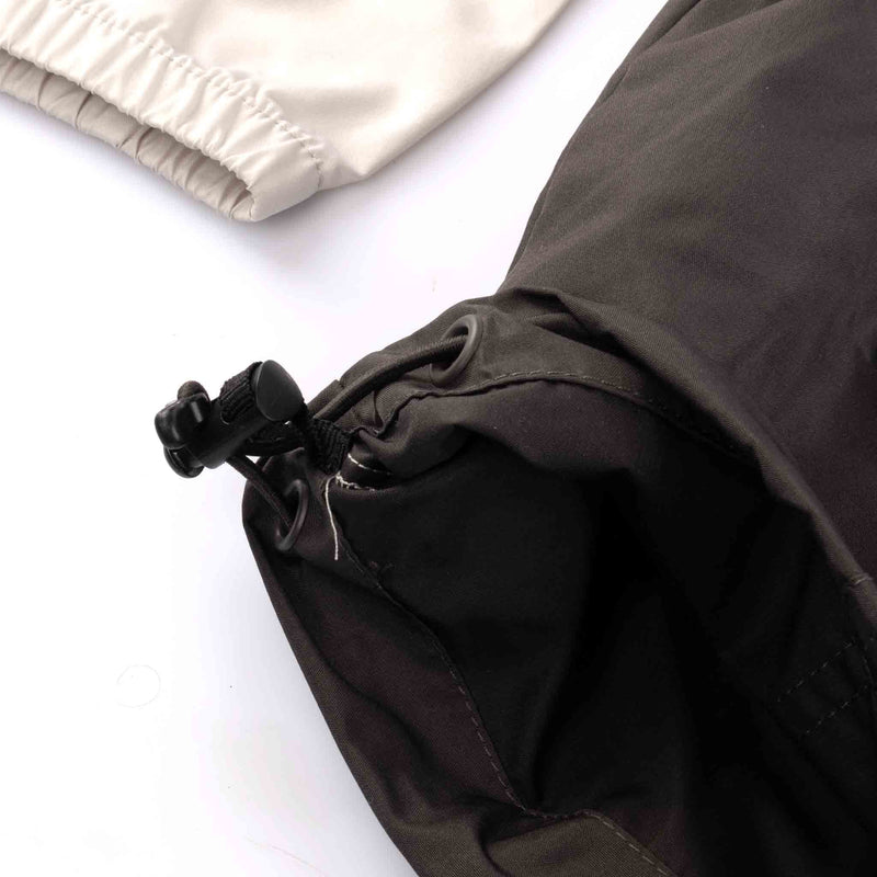 Cult Lined Up Anorak - Grey internal elastic drawstring