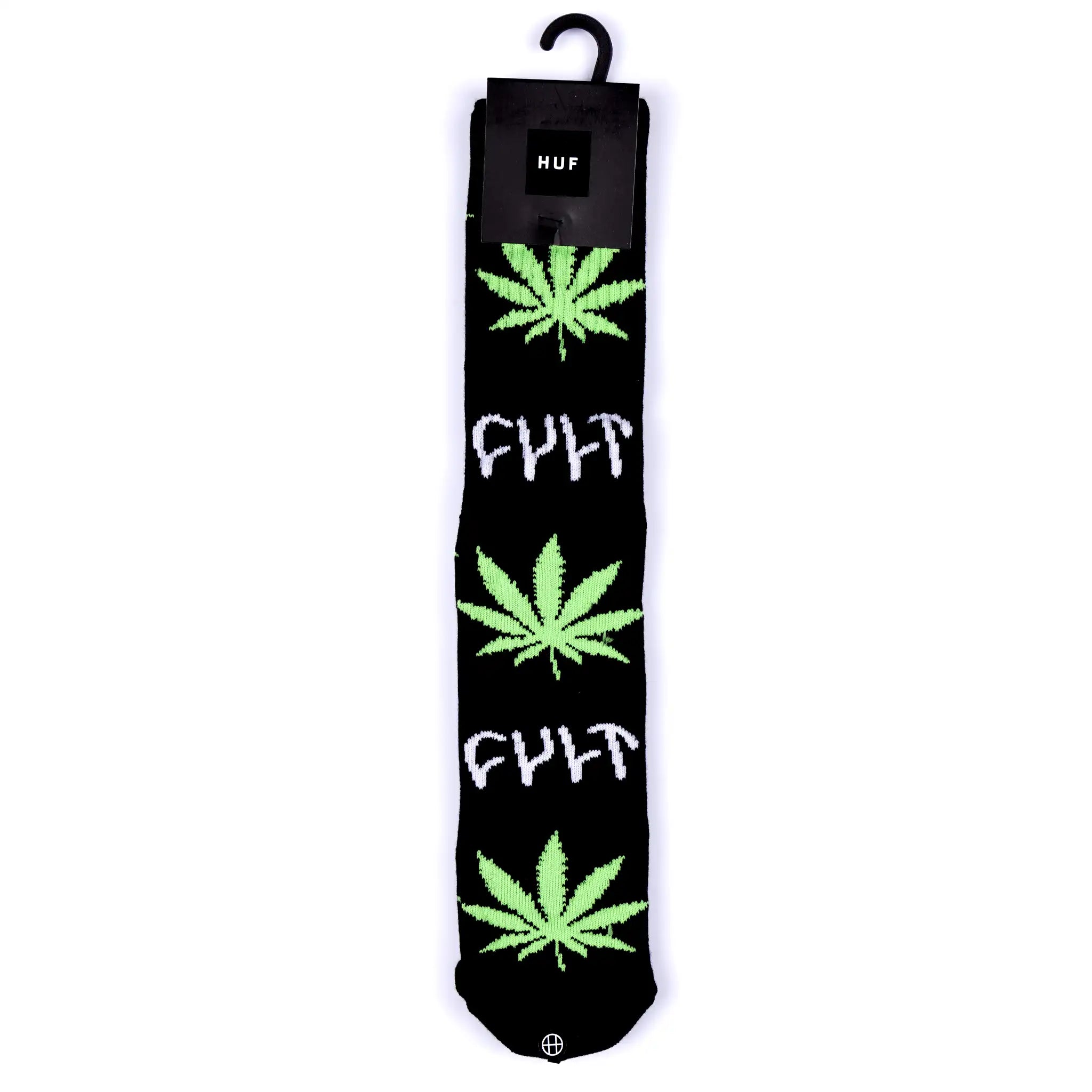 HUF X Cult Plantlife Socks - Black / Green | BMX