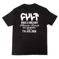 Cult Bullsh*t T-Shirt - Black W/Glow In Dark Print back print
