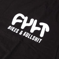 Cult Bullsh*t T-Shirt - Black W/Glow In Dark Print front detail