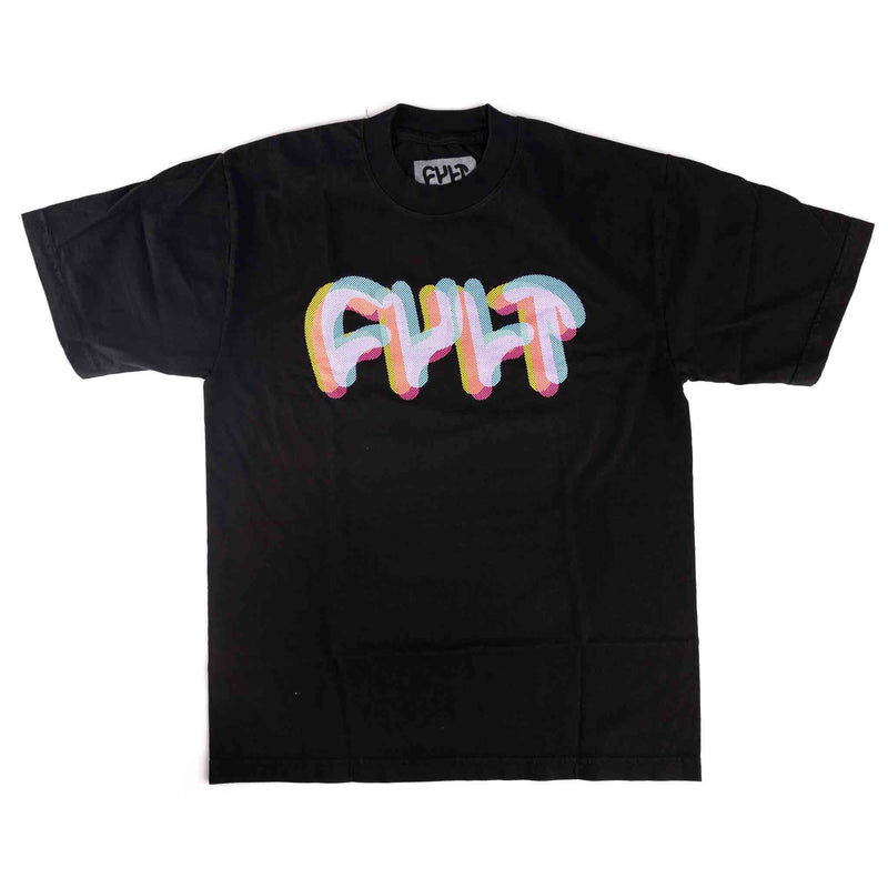 Cult CMYK T-Shirt - Black front