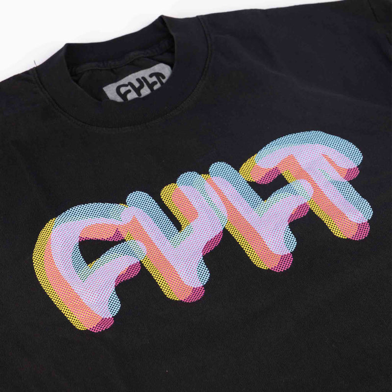 Cult CMYK T-Shirt - Black print detail