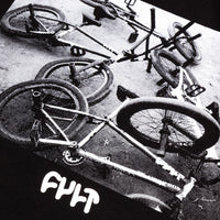 cult bmx crewed up t-shirt black backyard
