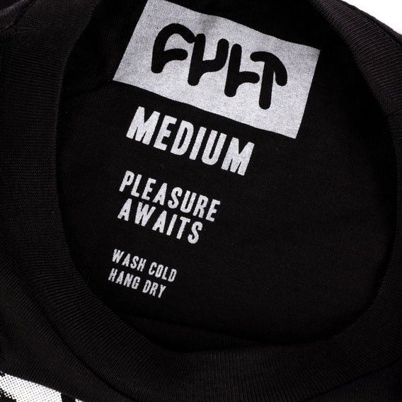 cult bmx crewed up t-shirt black backyard