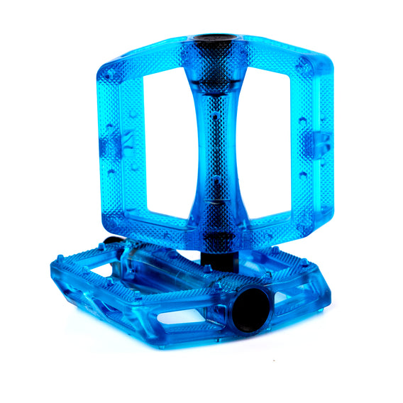 Cult Plastic Dak Pedals - Trans Blue 9/16"
