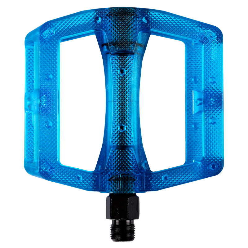 blue pedals Cult Plastic Dak Pedals - Trans Blue 9/16"