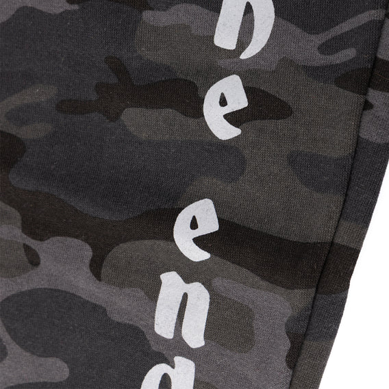 Cult Till The End Joggers - Black Camo with screen printed logo