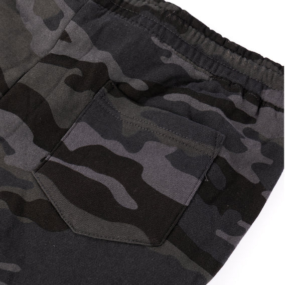 Cult Till The End Joggers - Black Camo back pocket