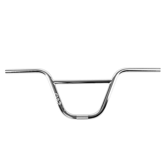 cult crew juvi 8" chrome bmx bars front view