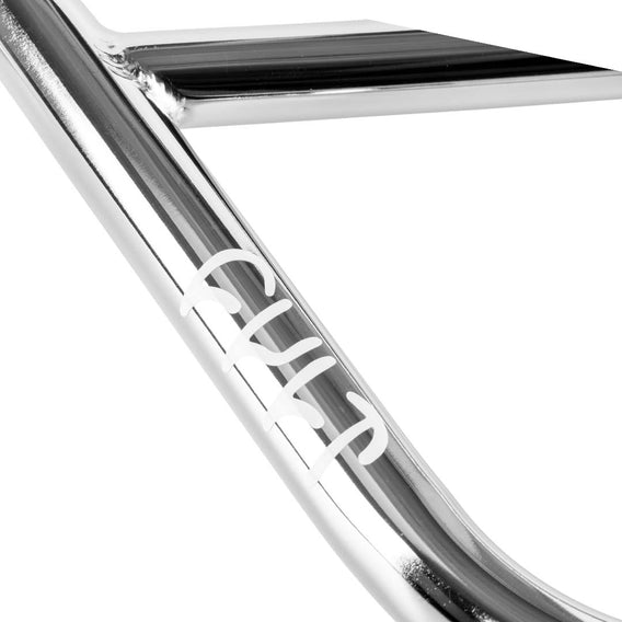 cult crew juvi 8" chrome bmx bars close up