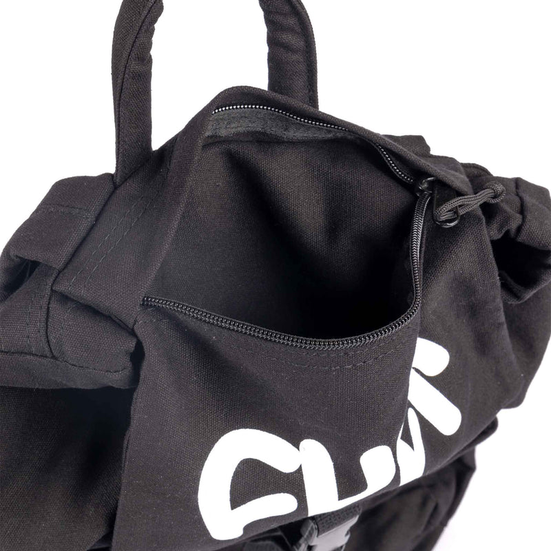 Cult Thick Logo Stash Bag - Black top pocket open