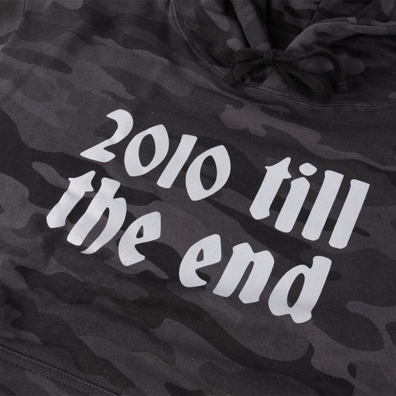 Cult Till The End Hoodie - Black Camo detail
