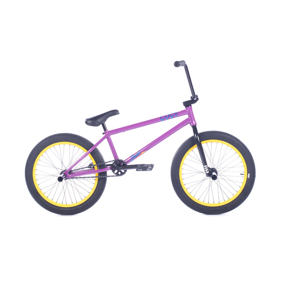 Cult 2024 Devotion BMX Bike - Panza Purple With Yellow Rims And Black Parts 21"