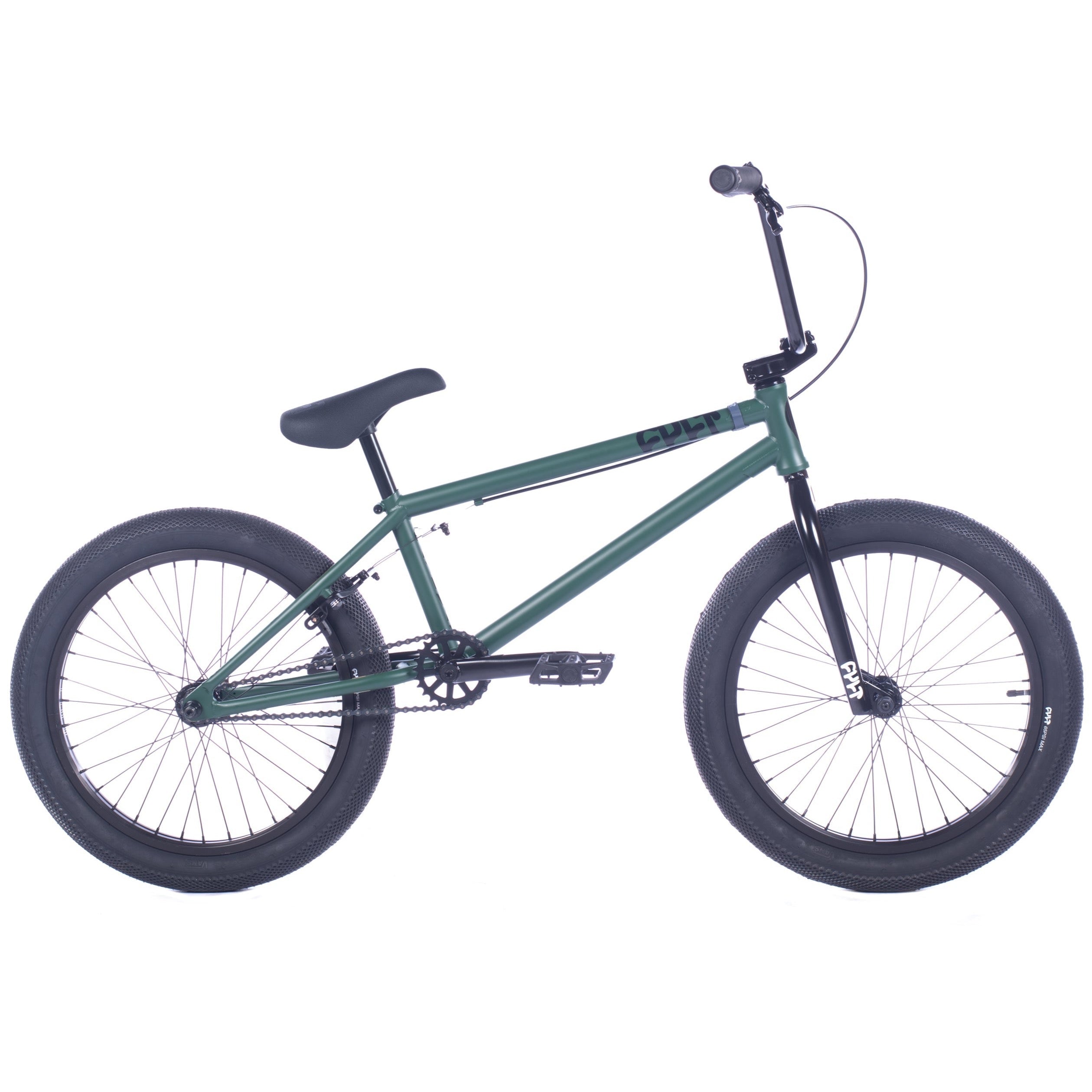 Cult 2024 Gateway BMX Bike - Green With Black Parts 20.5" Side View | Backyard UK BMX Shop Hastings