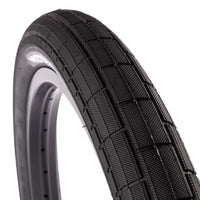 demolition momentum black bmx tyre  close up