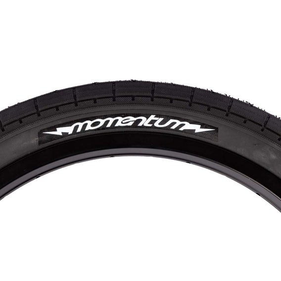 demolition momentum black bmx tyre  logo