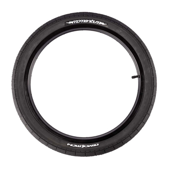 demolition momentum black bmx tyre side view