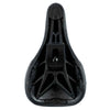 Black bicycle seat on a white background