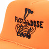 Fast And Loose Pool Haven Trucker Cap - Orange | Backyard BMX Shop UK