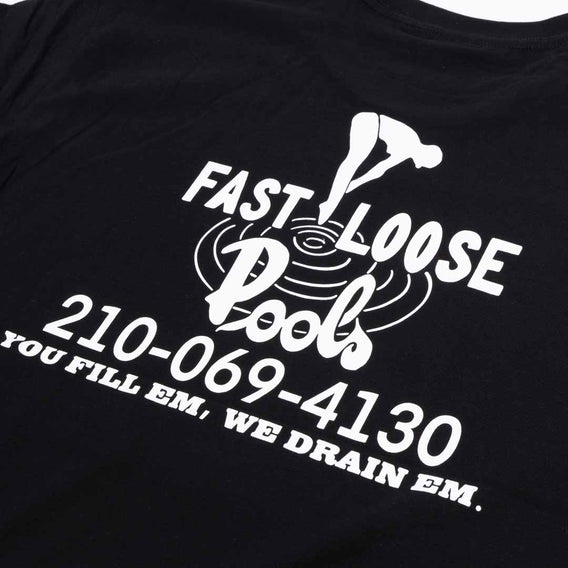 Fast And Loose Pool Haven T-Shirt - Black | Backyard BMX Shop UK