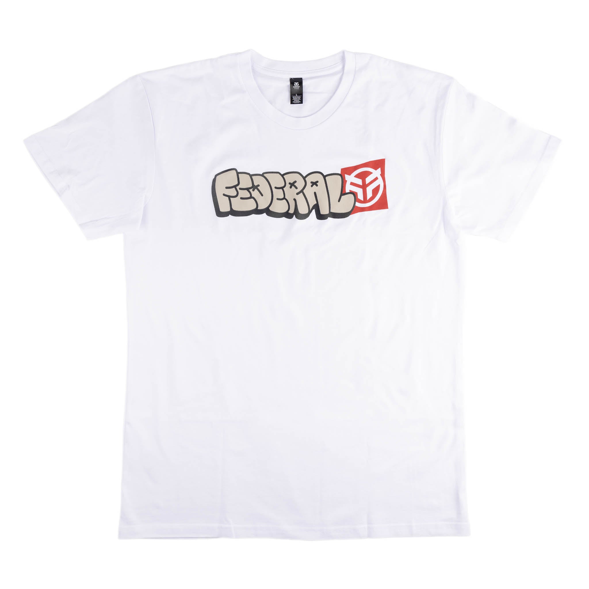 Federal Tagged T-Shirt - White Front | Backyard UK BMX Shop Hastings