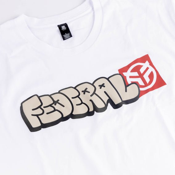 Federal Tagged T-Shirt - White Detail | Backyard UK BMX Shop Hastings