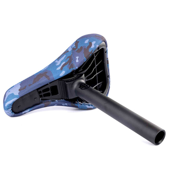 Federal Mid Pivotal Logo Seat - Blue Camo with Federal Pivotal seat post joint underneath