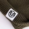 Federal Boxed Logo Beanie - Olive Green reverse tag inside