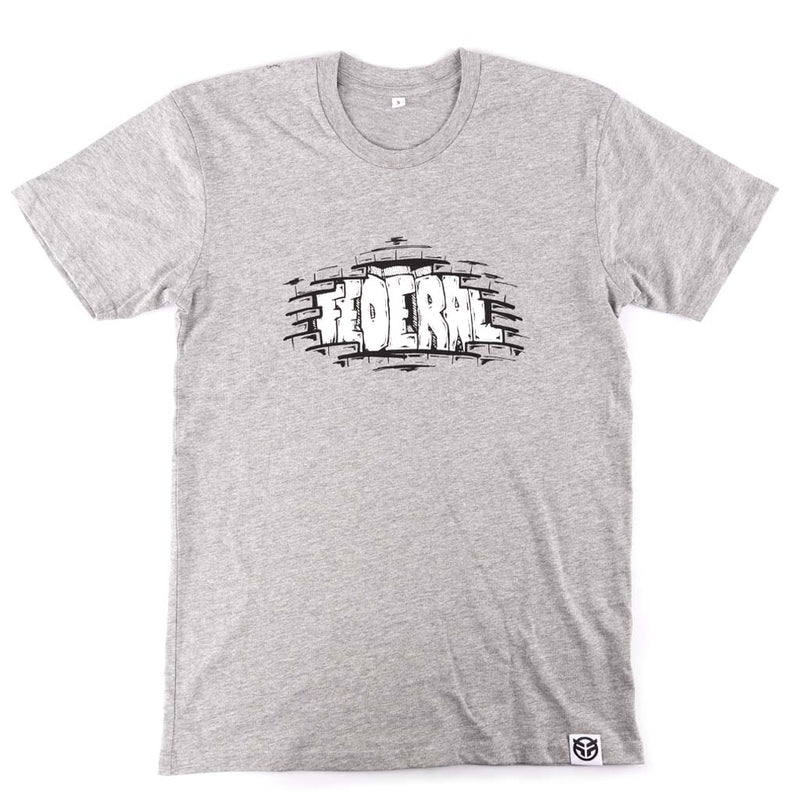 Photo of the Federal Bricks t-shirt in grey on a white background