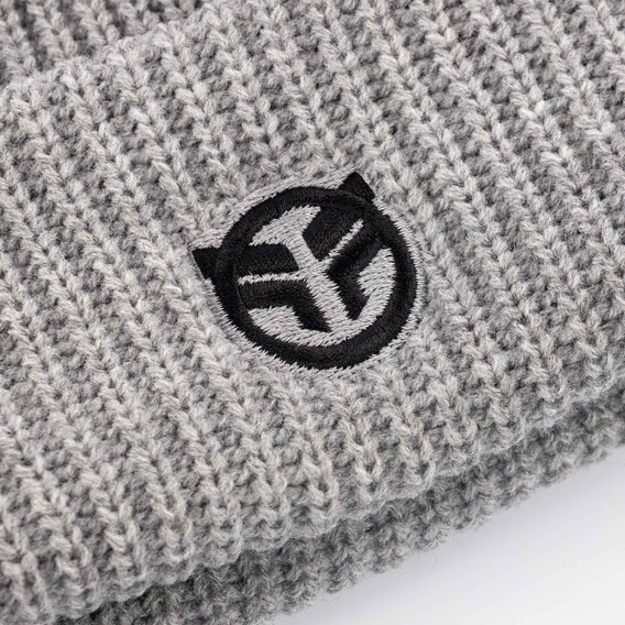 federal BMX fisherman beanie heather grey logo detail