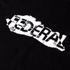 Close up of the front print of the Federal Marble t-shirt