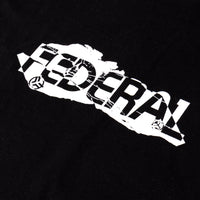 Close up of the front print of the Federal Marble t-shirt