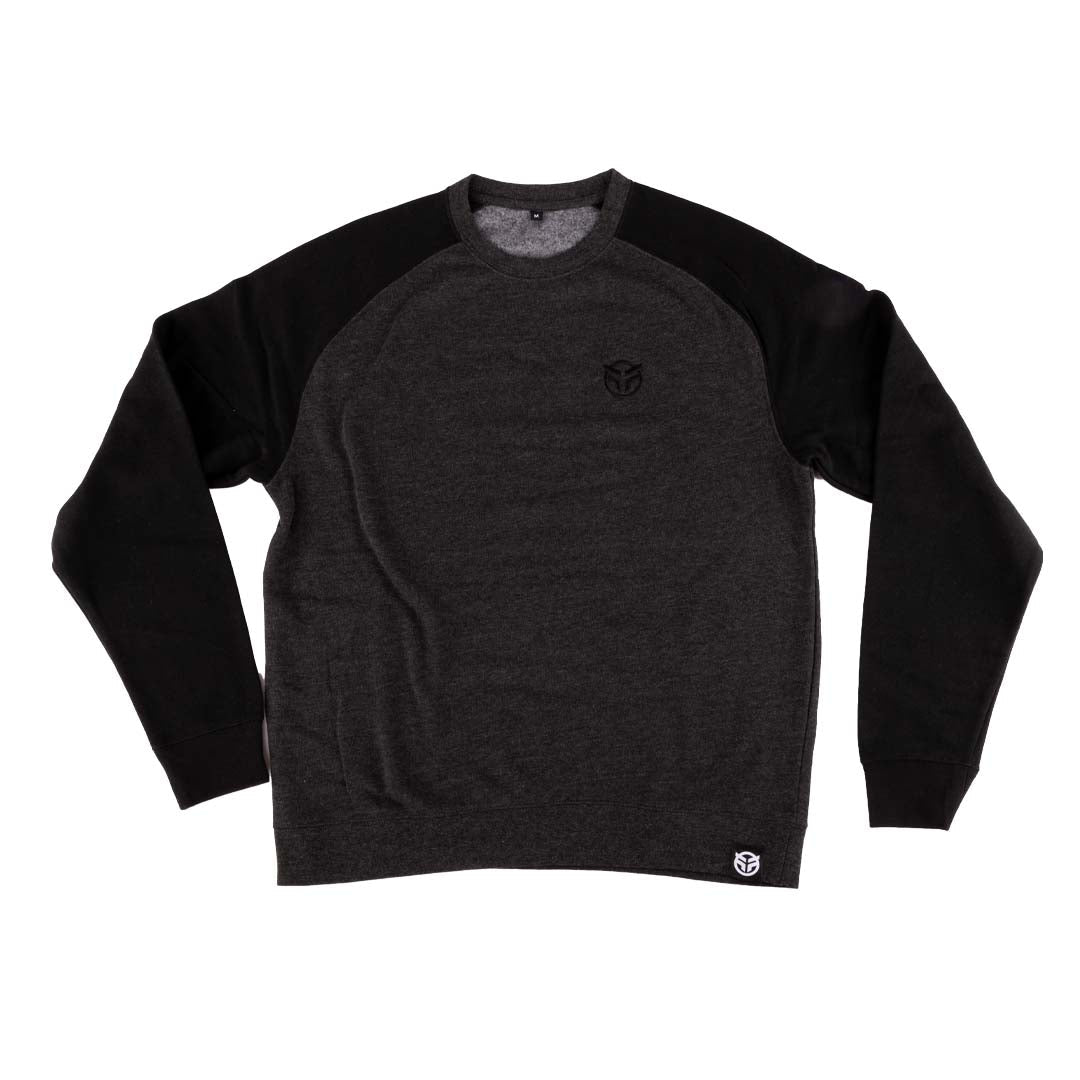 Federal Embroidered Crew Sweatshirt Grey/Black front view