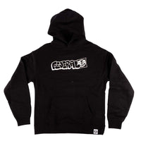 Federal Tagged Outline Hoodie Black front view